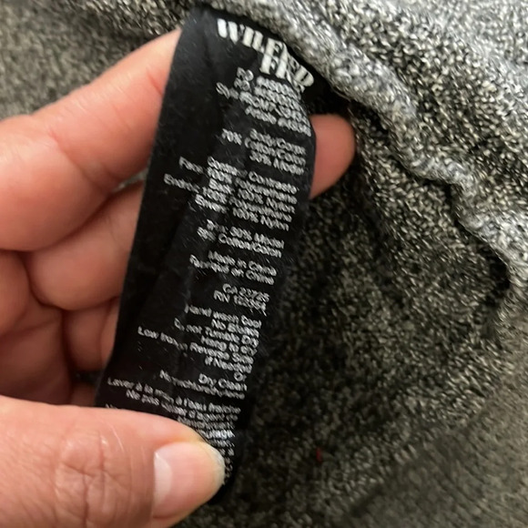 WILFRED FREE Heather Gray Hooded Jacket Faux Leather - Picture 6 of 6